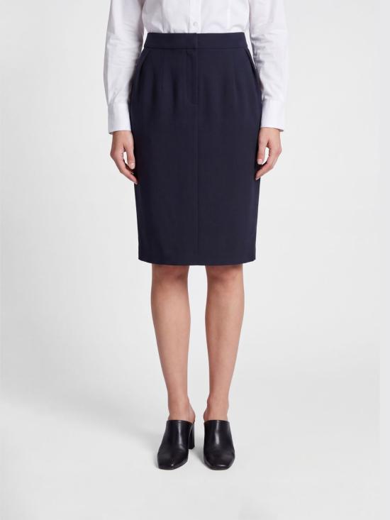 26FW 마그다뷰트림 미디 스커트 254726 Black