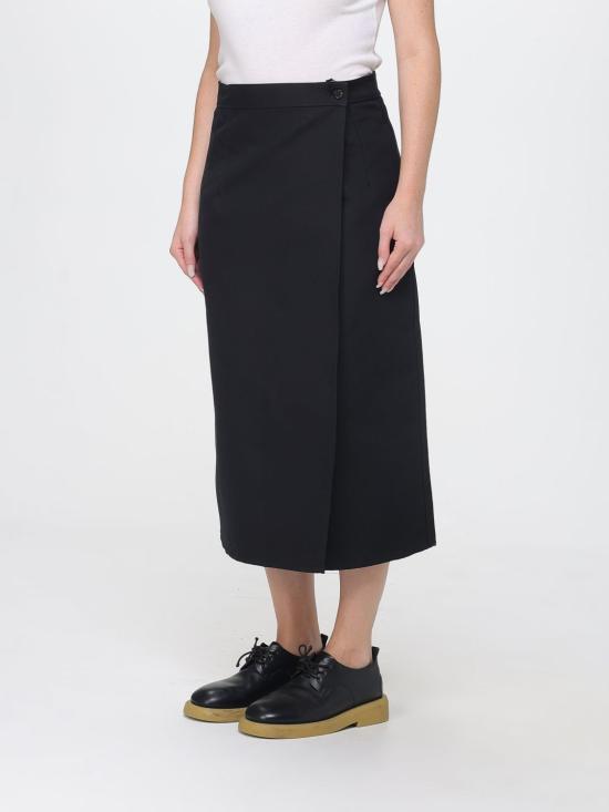 26FW 보테가베네타 롱 스커트 873834V6NP0 1010 Black - BOTTEGA VENETA