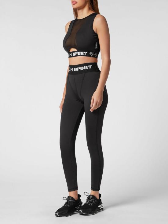 26SS 플레인스포츠 레깅스 PADCWJT1895STE003N 02 Black - PLEIN SPORT
