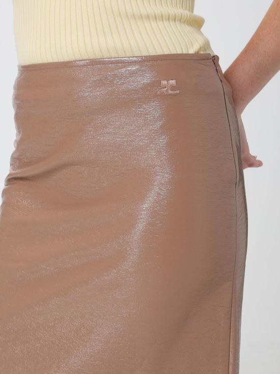 26FW 쿠레쥬 미디 스커트 326CJU397VY0014 1091 Brown - COURREGES