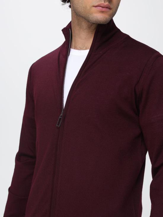 26FW 파올로 페코라 집업 니트 A050F001 7635 Burgundy - PAOLO PECORA