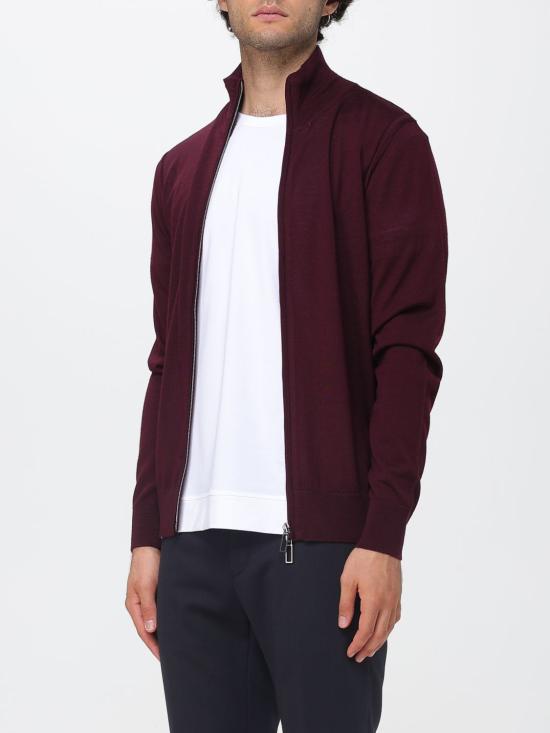 26FW 파올로 페코라 집업 니트 A050F001 7635 Burgundy - PAOLO PECORA