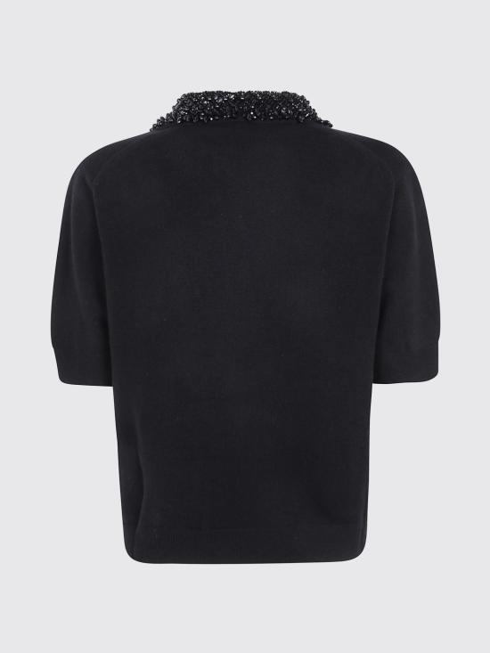 26FW 세미쿠튀르 폴로 티셔츠 Y6WH70 Y69 Black - SEMI-COUTURE