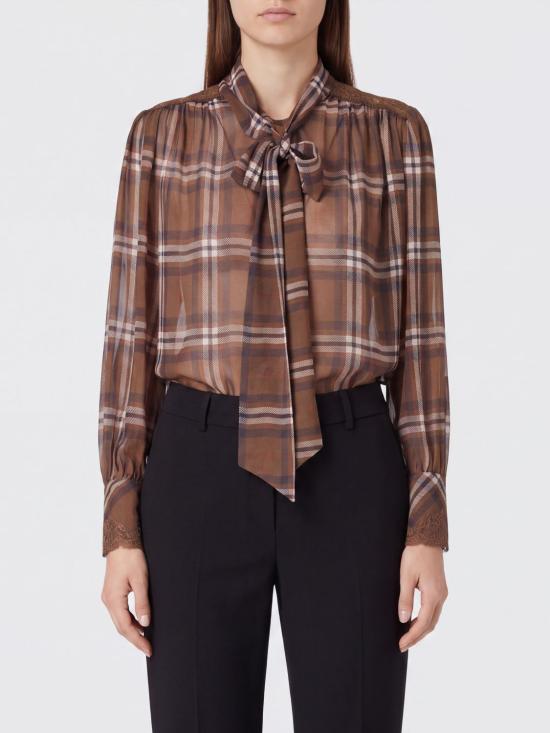 26FW 에르마노 피렌제 블라우스 D49EK012EB8 MFC28 Brown