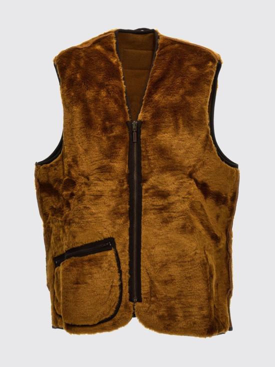 26FW 바버 웜 파일 웨이스트코트 집 인 라이너 MLI0004 BR31 Brown - BARBOUR