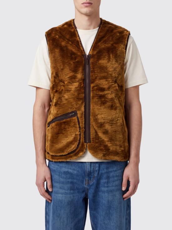 26FW 바버 웜 파일 웨이스트코트 집 인 라이너 MLI0004 BR31 Brown