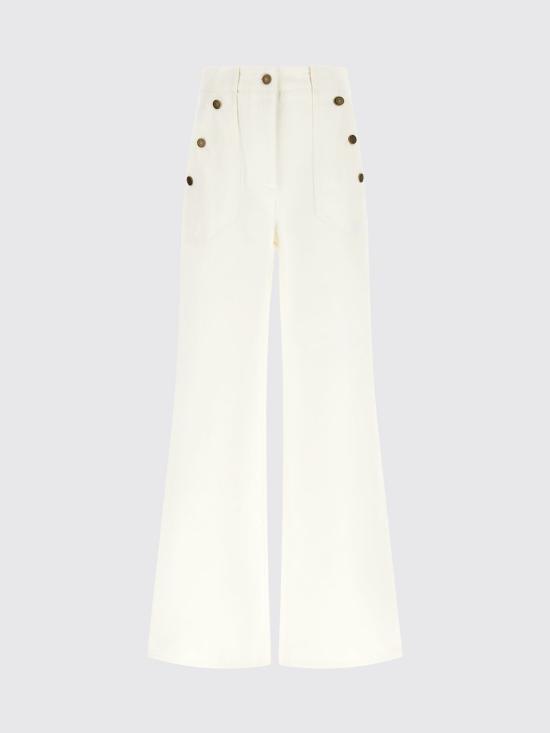 26FW 막스마라 스트레이트 팬츠 2621136091600 001 White - MAX MARA