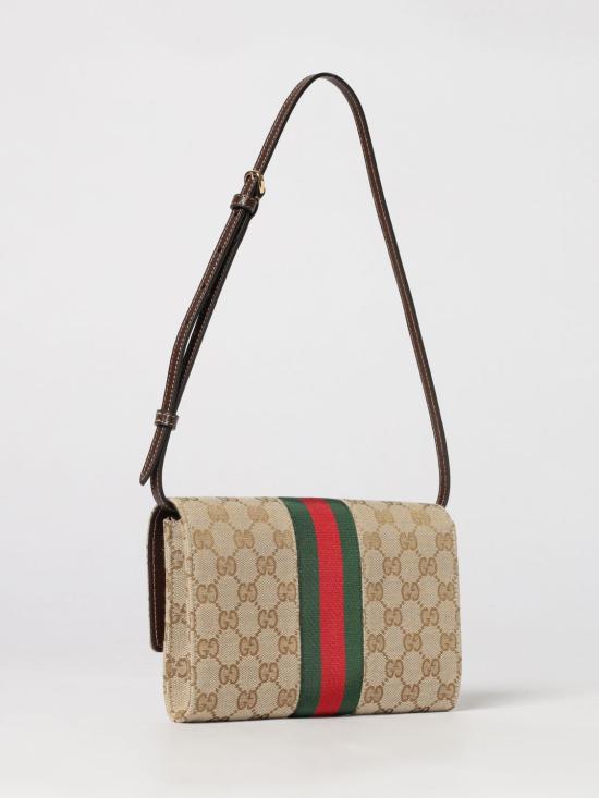 26FW 구찌 홀스빗 웹 스트랩 지갑 867120FAF88 9645 Beige - GUCCI