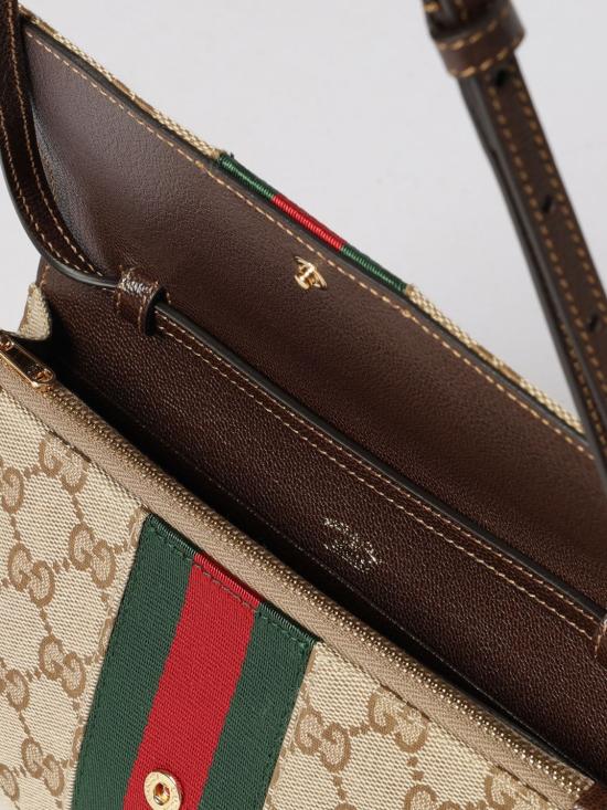 26FW 구찌 홀스빗 웹 스트랩 지갑 867120FAF88 9645 Beige - GUCCI