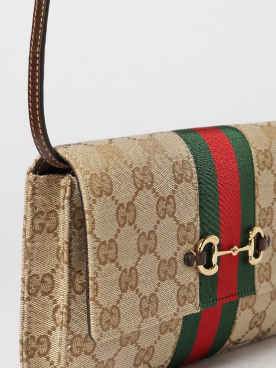 26FW 구찌 홀스빗 웹 스트랩 지갑 867120FAF88 9645 Beige - GUCCI