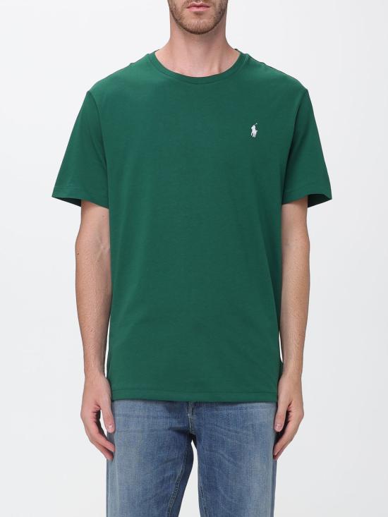 26FW 폴로 랄프로렌 포니로고 자수 반팔 티셔츠 710671438 531 Forest Green
