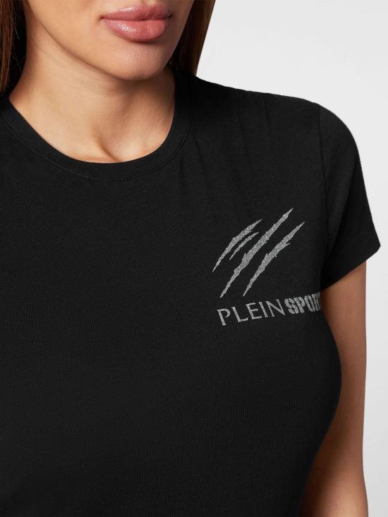 26SS 플레인스포츠 반팔 티셔츠 PADCWTK3211SJY001N 02 Black - PLEIN SPORT