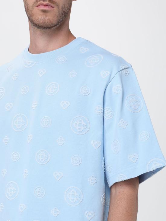 26SS 카사블랑카 반팔 티셔츠 MSS26JTS044 05 Sky Blue - CASABLANCA