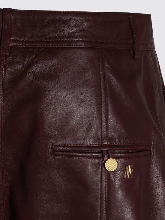 26FW 알베르타 페레티 가죽 팬츠 37076690 0106 Burgundy - ALBERTA FERRETTI