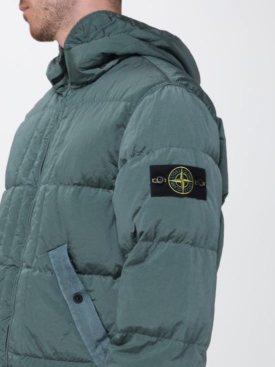 26FW 스톤 아일랜드 나일론 메탈 에코닐 드로우코드 헴 후드 다운 자켓 나일론 메탈 에코닐 드로우코드 헴 후드 다운 자켓 4100019S0019 V005T Brown - STONE ISLAND