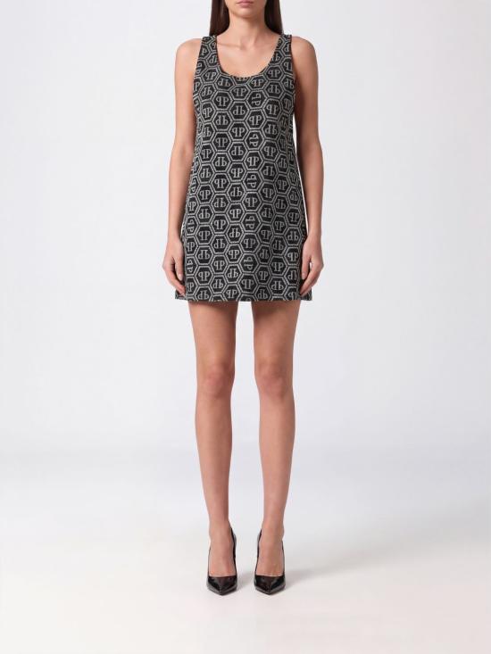 26FW 필립 플레인 롱 원피스 FAECWRG3473PTE003N 02 Black