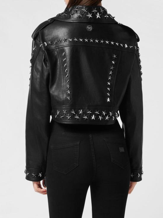 26FW 필립 플레인 가죽 자켓 FAECWLB1169PLE010N 02 Black - PHILIPP PLEIN