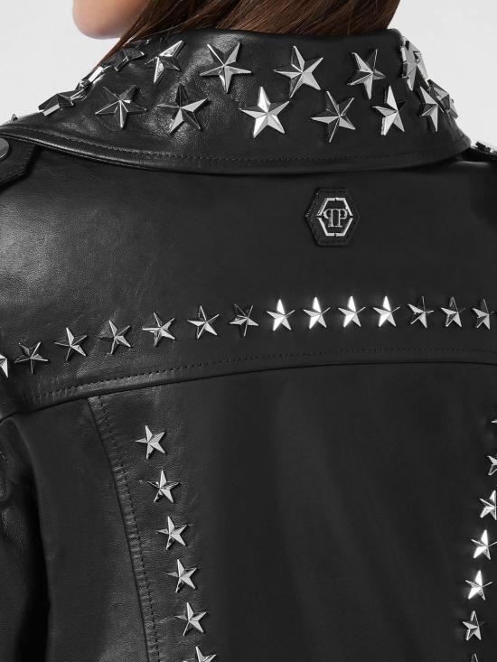 26FW 필립 플레인 가죽 자켓 FAECWLB1169PLE010N 02 Black - PHILIPP PLEIN