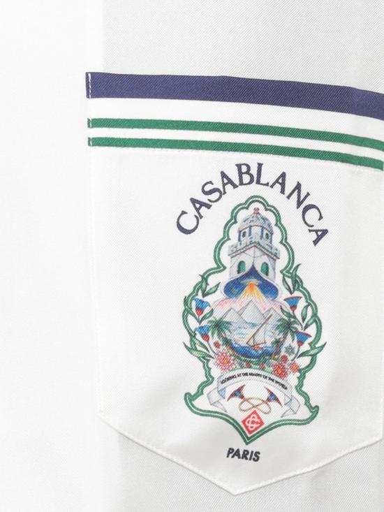 26FW 카사블랑카 반팔 셔츠 MPF26SH003 01 White - CASABLANCA