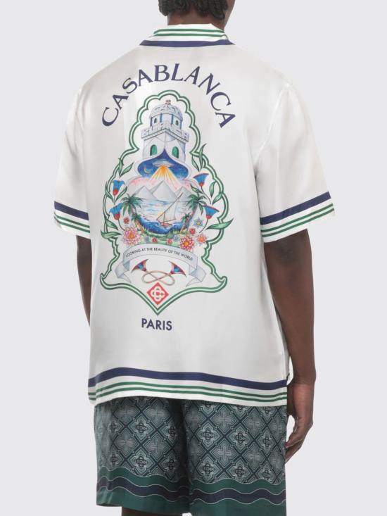 26FW 카사블랑카 반팔 셔츠 MPF26SH003 01 White - CASABLANCA