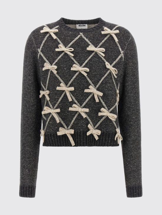 26FW 모스키노 스웨터 A09085503 2500 Grey - MOSCHINO