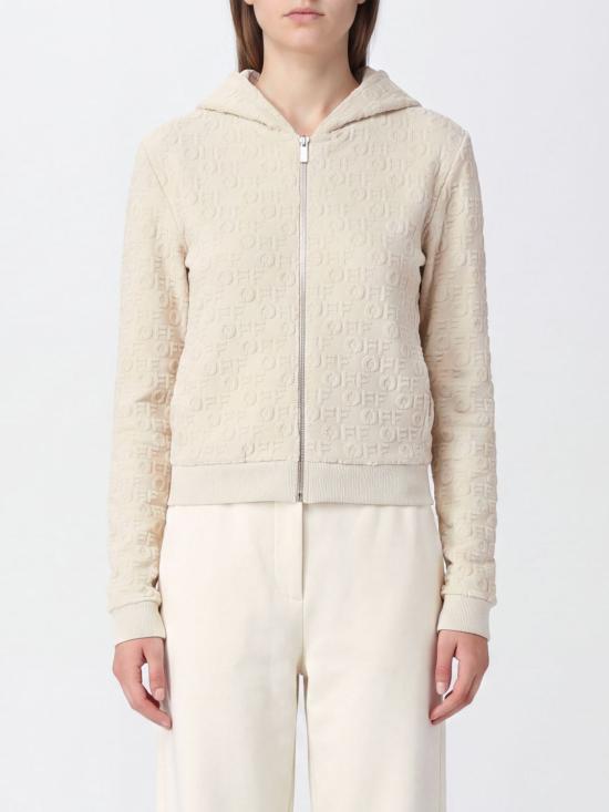 26FW 오프화이트 후드 티셔츠 29E00709T W230 Beige