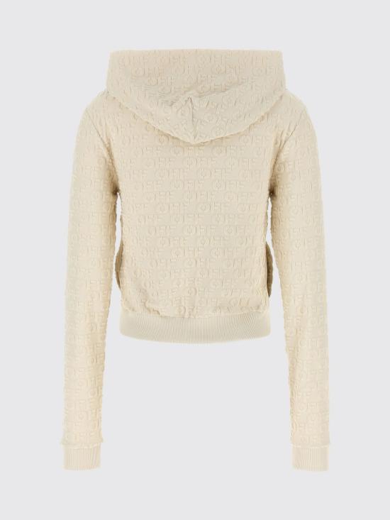 26FW 오프화이트 후드 티셔츠 29E00709T W230 Beige - OFF WHITE