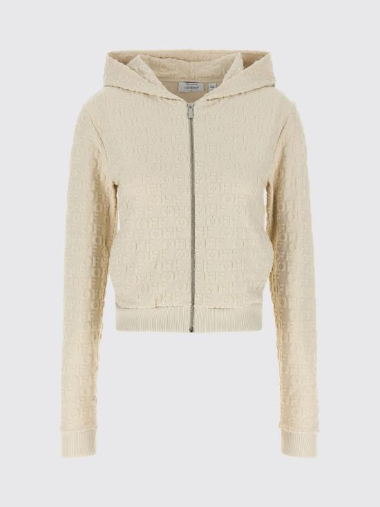 26FW 오프화이트 후드 티셔츠 29E00709T W230 Beige - OFF WHITE