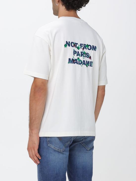 26FW 드롤드무슈 반팔 티셔츠 LTS327CO248 OW White - DROLE DE MONSIEUR