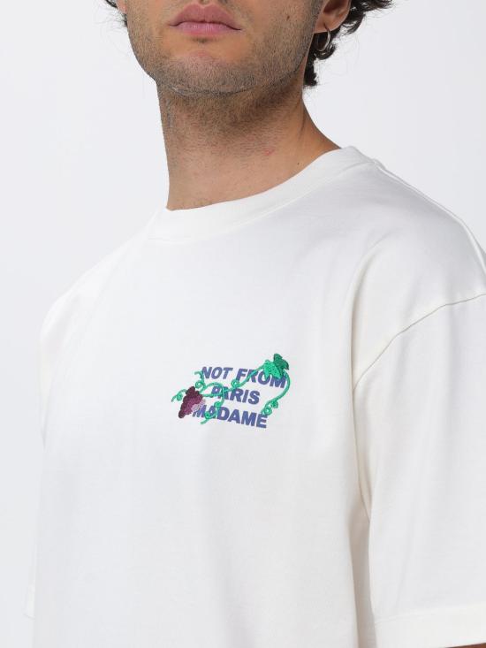 26FW 드롤드무슈 반팔 티셔츠 LTS327CO248 OW White - DROLE DE MONSIEUR