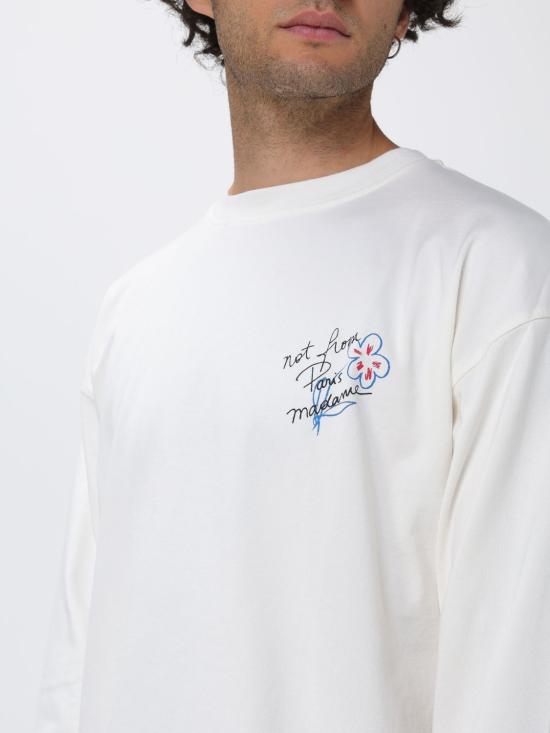 26FW 드롤드무슈 반팔 티셔츠 LTS340CO248 OW White - DROLE DE MONSIEUR