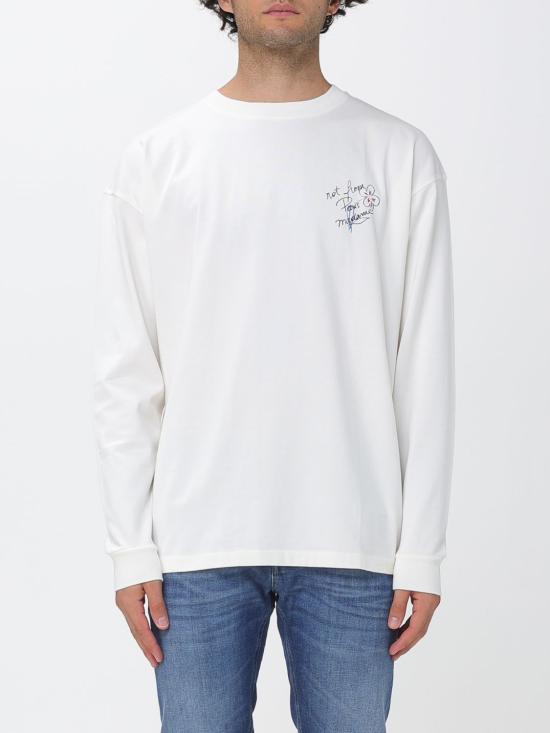26FW 드롤드무슈 반팔 티셔츠 LTS340CO248 OW White