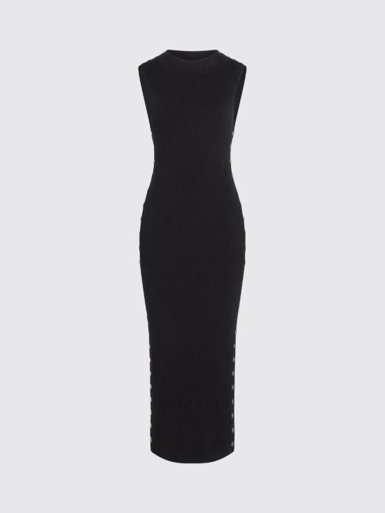 26FW 칼라거펠트 롱 원피스 B3W13041 999 Black - KARL LAGERFELD