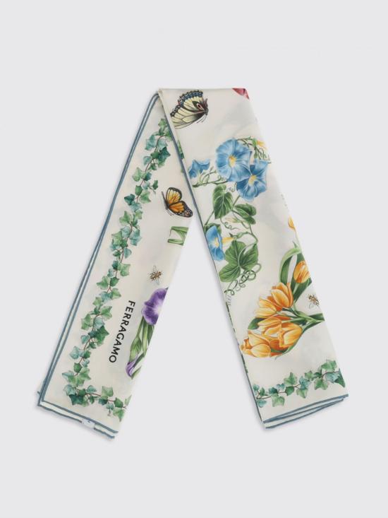 26FW 살바토레 페라가모 머플러/스카프 795198 001 Ivory - SALVATORE FERRAGAMO