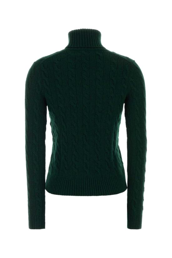 26FW 폴로 랄프로렌 울 캐시미어 케이블 니트 터틀넥 211888686 500 Green - POLO RALPH LAUREN