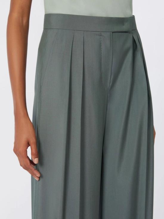 26SS 막스마라 지알로 와이드 팬츠 2611131042600MXMGIALLO003 Green - MAX MARA