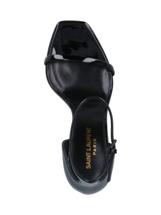 26FW 생로랑 페이턴트 레더 오피움 샌들 557679 1TV1A1000 Black - SAINT LAURENT