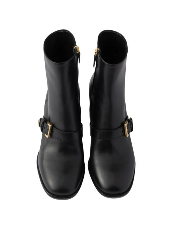 26FW 프라다 브러시드 가죽 앵클 부츠 1T650O 070 Black - PRADA