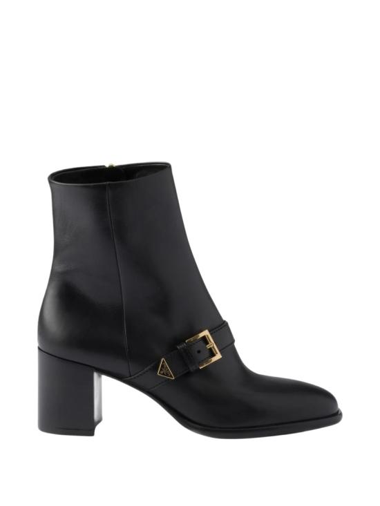 26FW 프라다 브러시드 가죽 앵클 부츠 1T650O 070 Black
