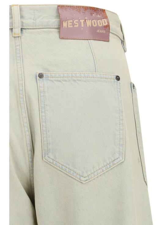 26SS 비비안웨스트우드 로고 패치 5포켓 진 2802003GW01C1 B412 LIGHT BLUE - VIVIENNE WESTWOOD