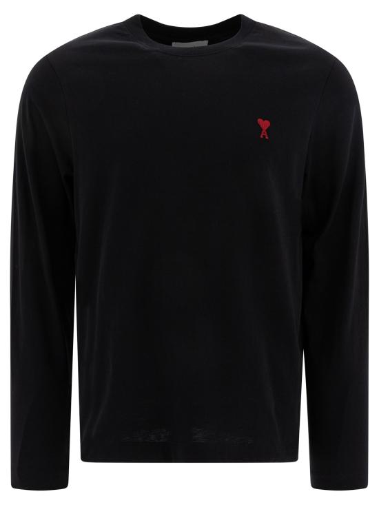 26FW 아미 스몰 하트 로고 롱슬리브 티셔츠 BFUTS235 724001 Black