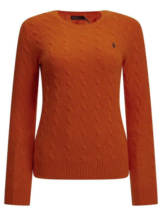 26FW 폴로 랄프로렌 폴로 자수 케이블 니트 스웨터 211971865504ORANGE RUST HEATHER