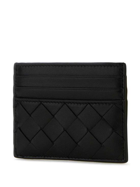 26FW 보테가베네타 인트레치아토 크레딧 카드 케이스 796324 VCPP38425 BLACK - BOTTEGA VENETA