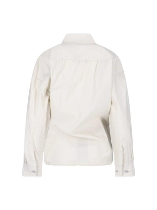 26FW 르메르 스트레이트 칼라 트위스트 셔츠 SH1141 LF1500WH048 White - LEMAIRE