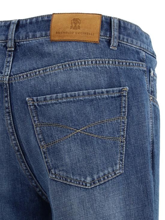 26FW 브루넬로 쿠치넬리 데님 트레디셔널 핏 파이브 포켓 트라우저 M0Z37D3210 C1471 DENIM MEDIO OLD - BRUNELLO CUCINELLI