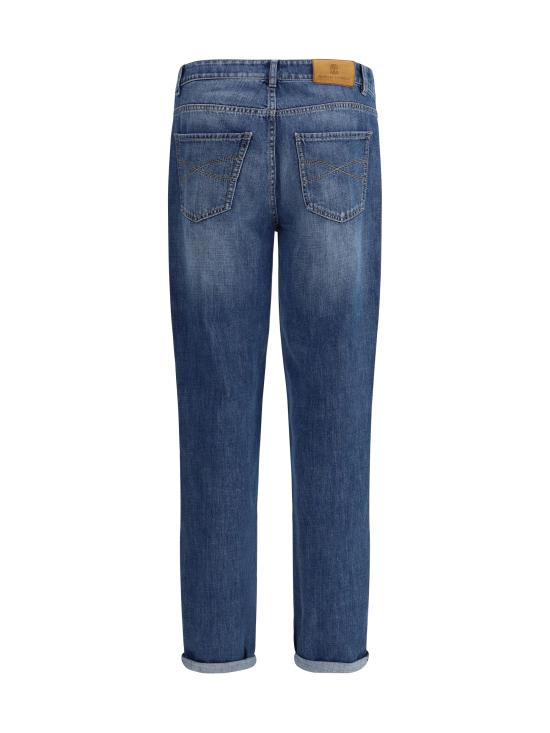 26FW 브루넬로 쿠치넬리 데님 트레디셔널 핏 파이브 포켓 트라우저 M0Z37D3210 C1471 DENIM MEDIO OLD - BRUNELLO CUCINELLI
