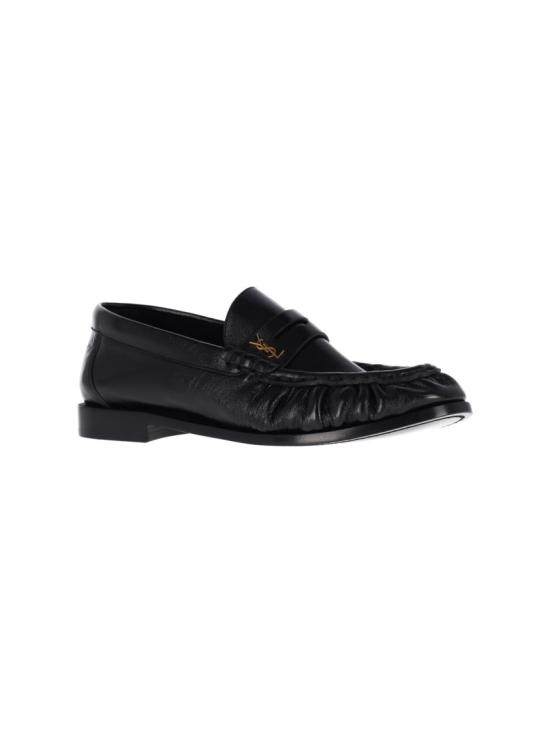 26FW 생로랑 소프트 샤이니 레더 로퍼 818908 AA00K1000 Black - SAINT LAURENT