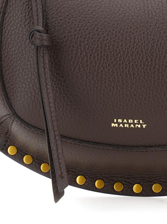 26FW 이자벨마랑 오스칸 문 풀 그레인 레더 스터드 바게트 숄더백 PP0003FAD1C04M50CF Brown - ISABEL MARANT