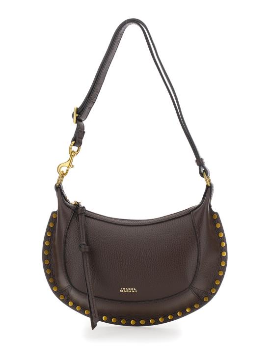 26FW 이자벨마랑 오스칸 문 풀 그레인 레더 스터드 바게트 숄더백 PP0003FAD1C04M50CF Brown