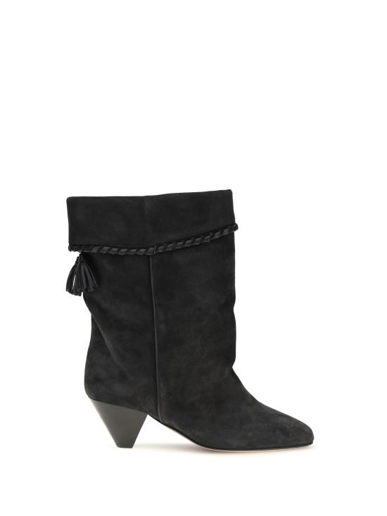 26FW 이자벨마랑 달비 드레이프 스웨이드 카프스킨 레더 부츠 BO0188FBC1A20S 02FK FADED BLACK
